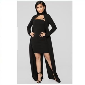 Fashion Nova 2 Piece Black Dress Set NEW